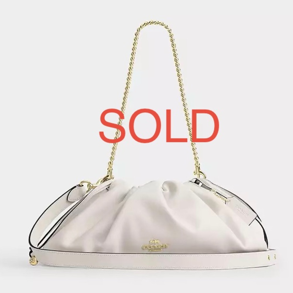 SOLD NWT Coach Faye Large Shoulder Bag in Chalk color